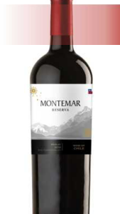 MONTEMAR RESERVA Merlot , D.O. Curicó 13,5% 0,75l - obrazek 2