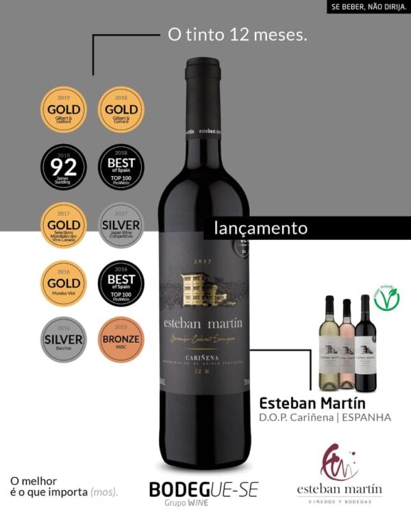 Wino Esteban Martin RESERVA czerwone wytrawne 14,5% 0,75L