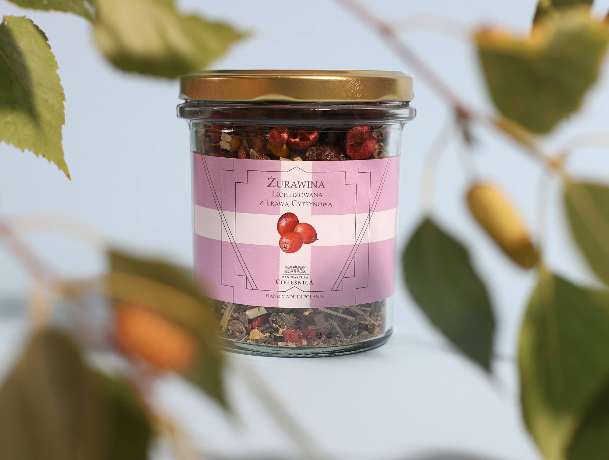Herbata Zielona ŻURAWINA LIO z Różą MANUFAKTURA CIELEŚNICA