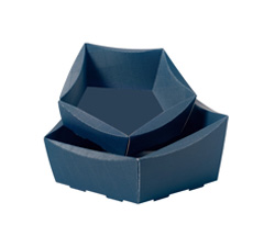 Tacka pięciokąt mała tektura falista niebieska zamówienia tylko wielokrotność 50 sztuk