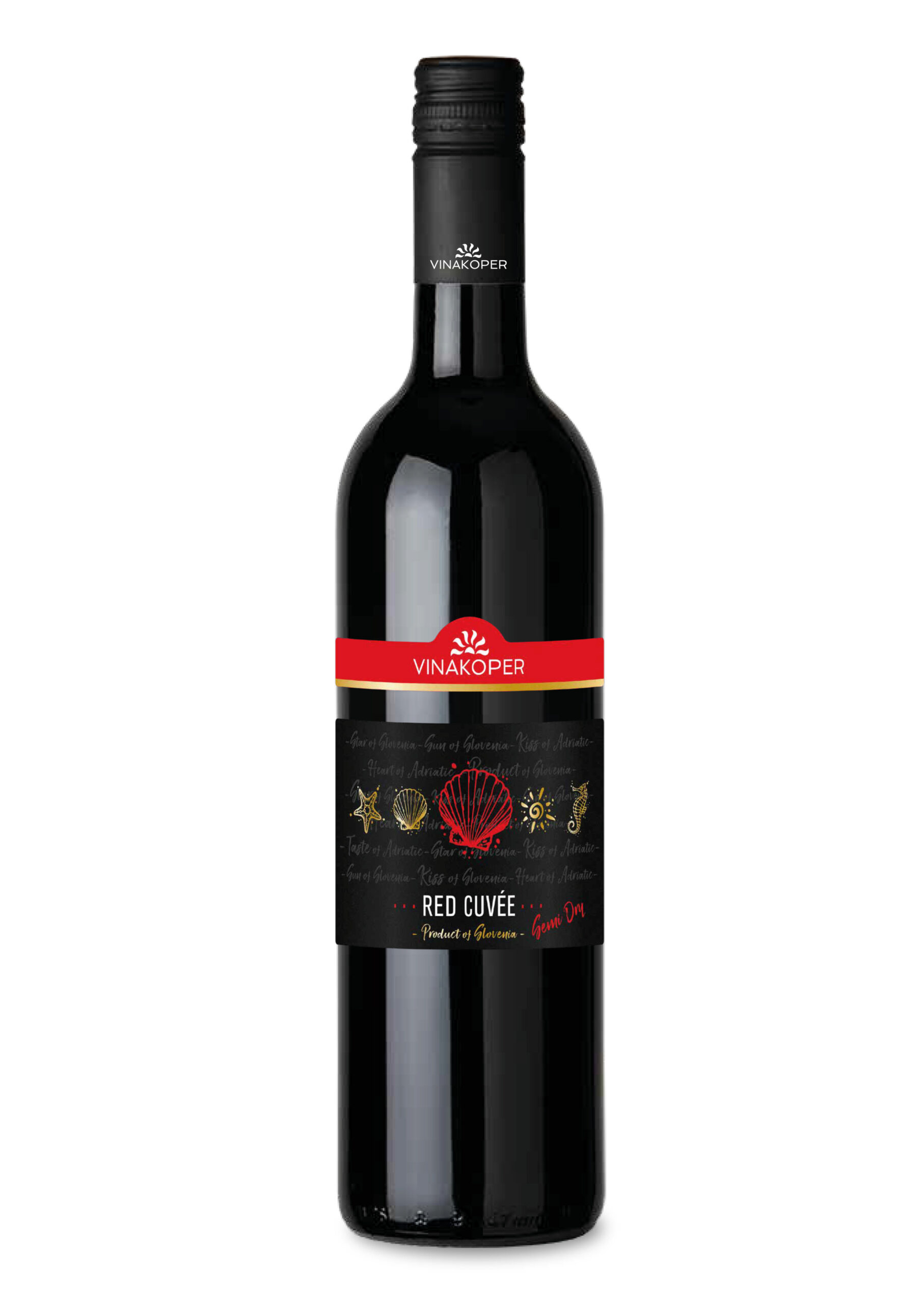 VINA KOPER Red Cuve semi dry 12% 750ml